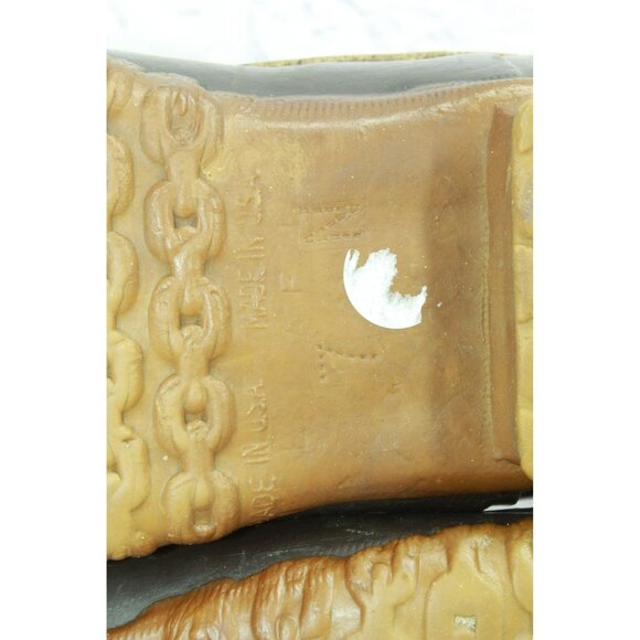 Vintage LL Bean Brown Leather Unlined Hunting Ankle Duck Boots Size 7 N - Picture 9 of 10